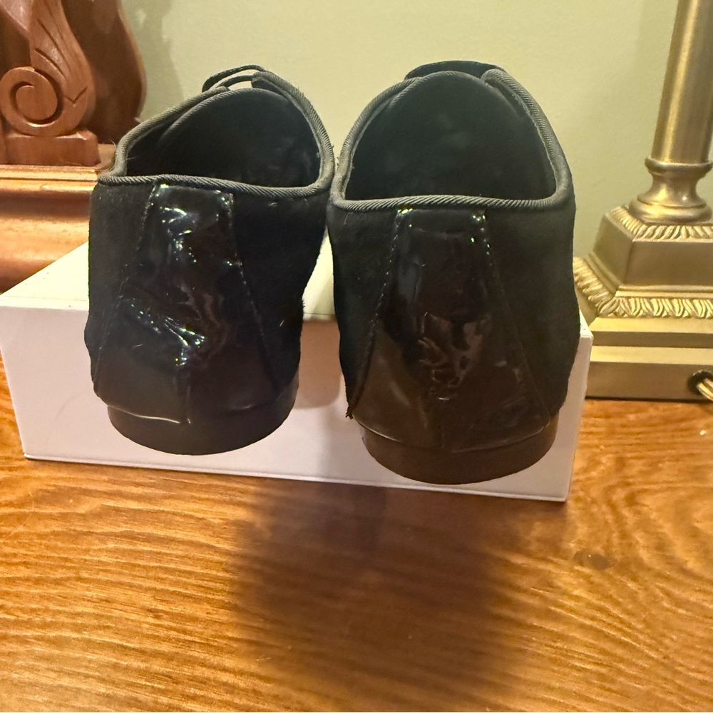 Giuseppe Zanotti Dalia oxford shoes black suede gold toe-caps Size 36/6 MSRP$750 - Picture 6 of 11